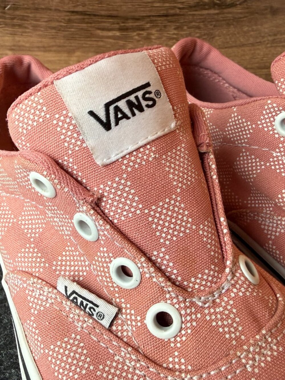 Vans Doheny Checkerboard Sneakers Pink White Womens 7 No Laces - Picture 8 of 8